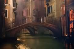 Night bridge, Venice