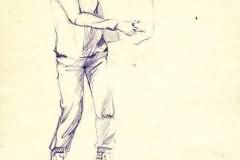 pencil on paper, 9.84"h x7.87"w (250x200mm), 1984