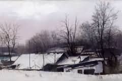 Houses in snow