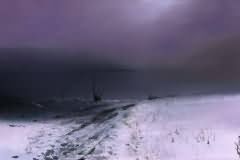 Night winter landscape