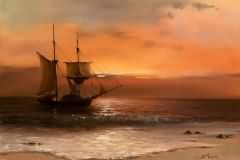 Seascape sunset