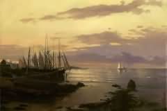 Sunset over the bay