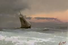 Seascape sunset